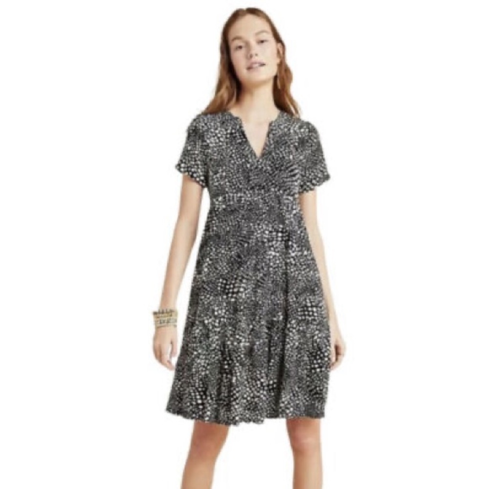 Anthropologie Maeve Sacha Tiered Textured Dress sz S
